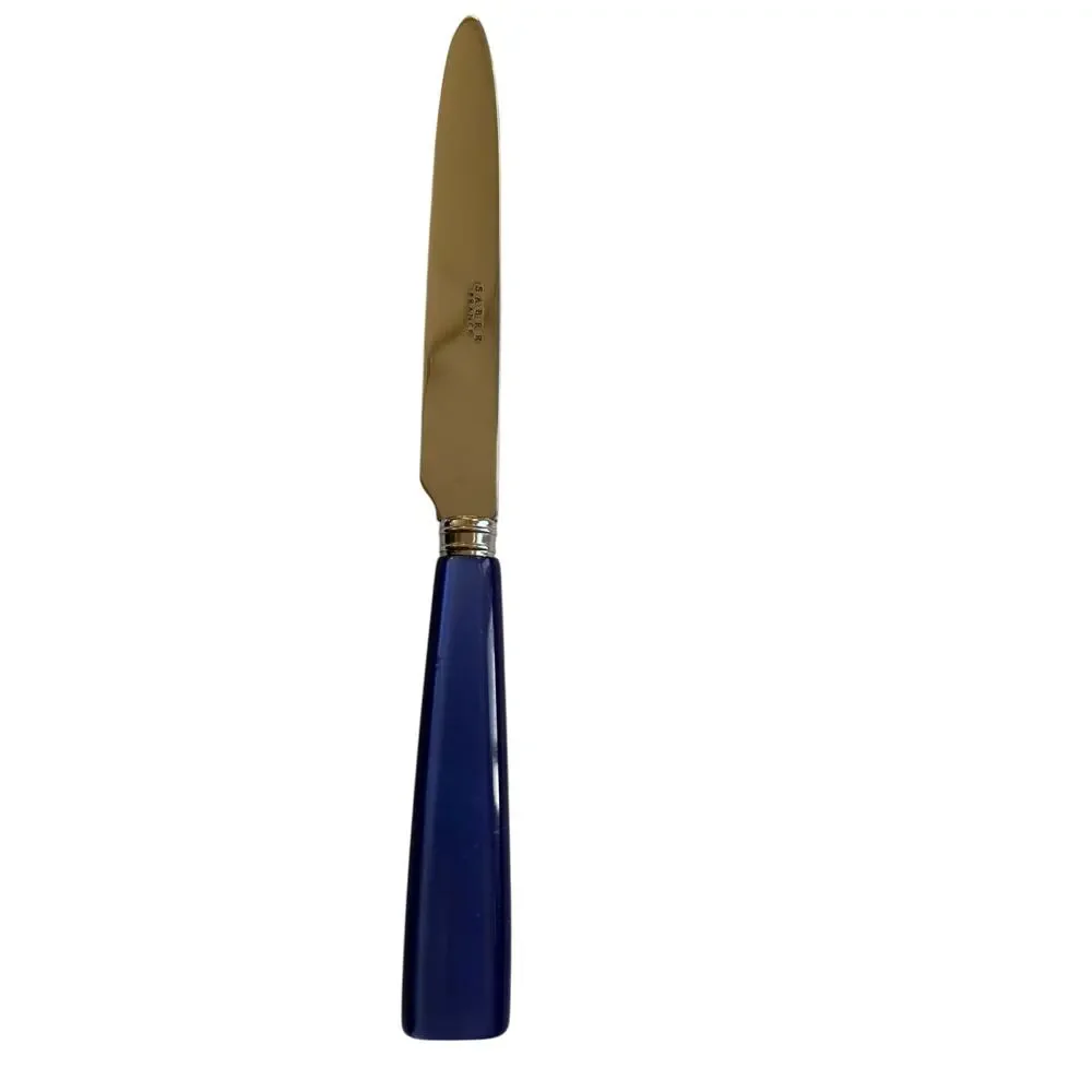 NEW Sabre Paris Icône Steel Blue Dinner Knife 18/10 Stainless Acrylic